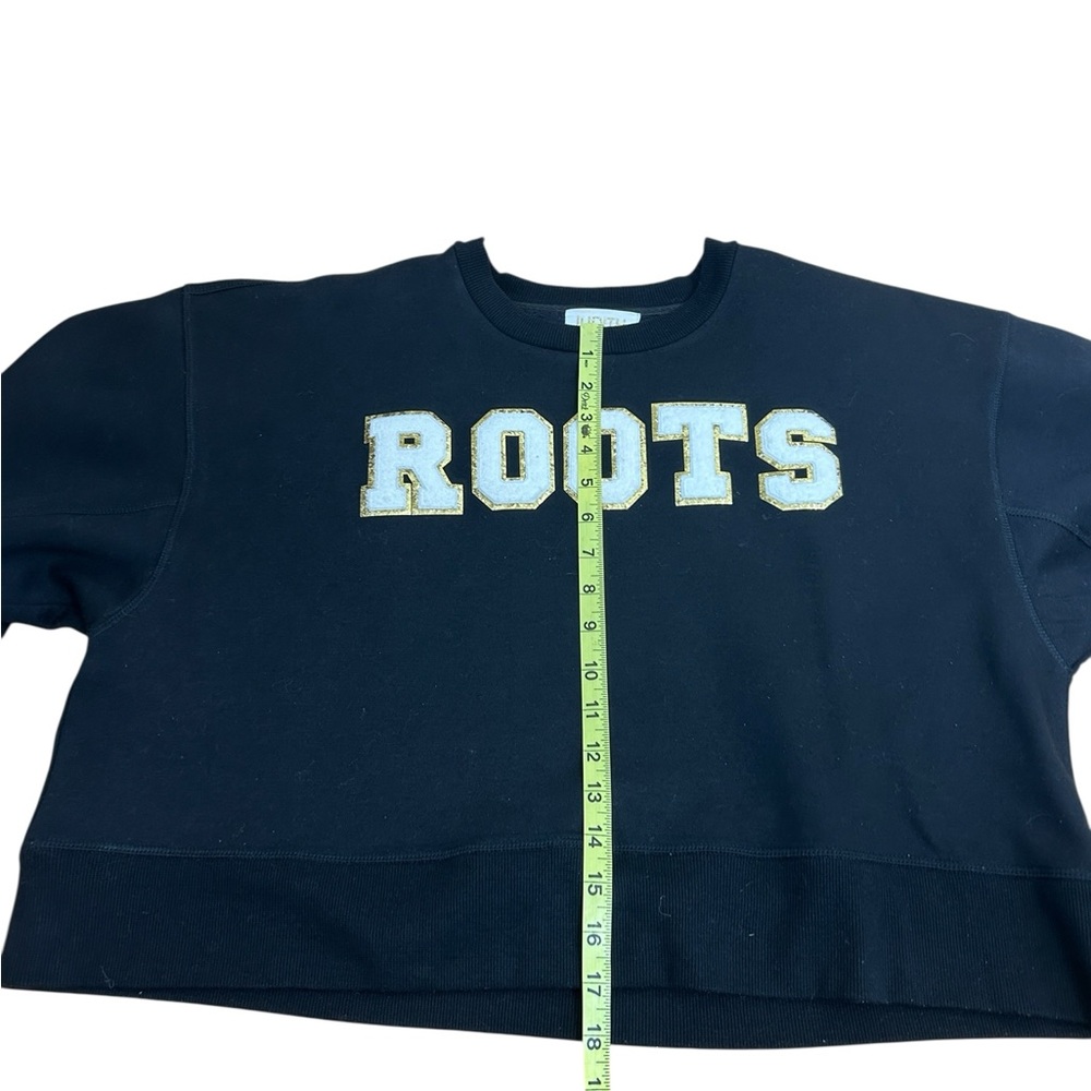 Judith March ROOTS Cropped Oversized Pullover Sweatshirt size small - Picture 7 of 7
